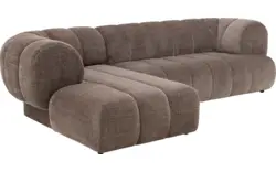 Goossens hoekbank weave bruin stof - 8251717-gespiegeld-02