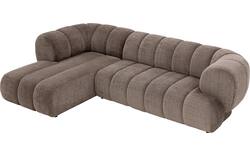 Goossens hoekbank weave bruin stof - 8251717-gespiegeld-02