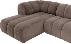 Goossens hoekbank weave bruin stof - 8251717-gespiegeld-02