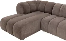 Goossens hoekbank weave bruin stof - 8251717-gespiegeld-02