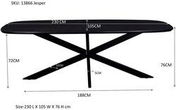Goossens eettafel nilo zwart mango - 8251614-goossens-nilo-eettafel-mango-zwart-01