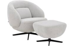 Goossens hocker saar beige stof - 8252085-goossens-saar-fauteuil-stof-01