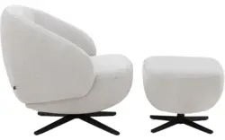 Goossens draaifauteuil saar beige stof - 8252085-goossens-saar-fauteuil-stof-01