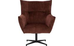 Goossens draaifauteuil como bruin stof - 8252125-goossens-como-fauteuil-stof-01
