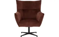 Goossens draaifauteuil como bruin stof - 8252125-goossens-como-fauteuil-stof-01