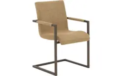 Goossens eetkamerstoel sturdy geel stof - 8252128-goossens-sturdy-eetkamerstoel-stof-geel-01
