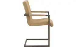 Goossens eetkamerstoel sturdy geel stof - 8252128-goossens-sturdy-eetkamerstoel-stof-geel-01