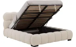 Goossens gestoffeerd bedframe cloud xl storage beige stof - 8252131-goossens-cloud-storage-bedframe-stof-02