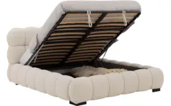 Goossens gestoffeerd bedframe cloud xl storage beige stof - 8252131-goossens-cloud-storage-bedframe-stof-02