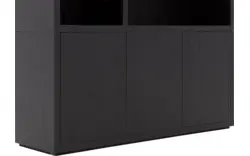 Goossens buffetkast barcelona zwart eiken - 8252133-goossens-barcelona-buffetkast-eiken-01