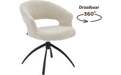 Goossens eetkamerstoel sara beige stof - 8252182-goossens-sara-eetkamerstoel-stof-beige-01