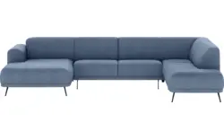 Stof fijn geweven blauw