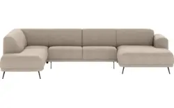 Stof fijn geweven beige
