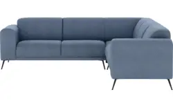 Stof fijn geweven blauw