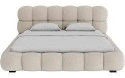 Goossens gestoffeerd bedframe cloud beige stof - 8252391-goossens-cloud-bedframe-stof-01