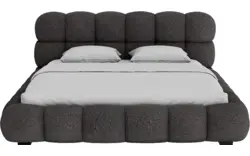 Goossens gestoffeerd bedframe cloud grijs stof - 8252392-goossens-cloud-bedframe-stof-01