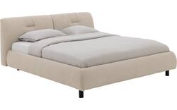 Goossens gestoffeerd bedframe taranto beige stof - 8252675-goossens-taranto-bedframe-stof-01