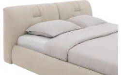 Goossens gestoffeerd bedframe taranto beige stof - 8252944-goossens-taranto-bedframe-stof-01