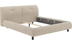 Goossens gestoffeerd bedframe taranto beige stof - 8252944-goossens-taranto-bedframe-stof-01