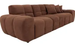Goossens excellent zitbank kubus bruin stof - 8252694-goossens-excellent-kubus-bank-stof-bruin-01