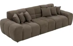 Goossens excellent zitbank kubus bruin stof - 8252696-goossens-excellent-kubus-bank-stof-bruin-01