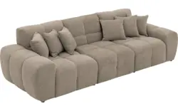 Goossens excellent zitbank kubus bruin stof - 8252698-goossens-excellent-kubus-bank-stof-bruin-01
