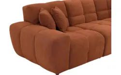 Goossens excellent loungebank kubus bruin stof - 8252709-gespiegeld-02