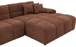 Goossens excellent loungebank kubus bruin stof - 8252710-gespiegeld-02