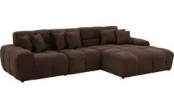 Goossens excellent loungebank kubus bruin stof - 8252711-gespiegeld-02