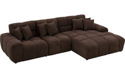 Goossens excellent loungebank kubus bruin stof - 8252711-gespiegeld-02