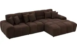 Goossens excellent loungebank kubus bruin stof - 8252711-gespiegeld-02