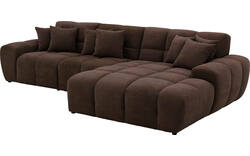 Goossens excellent loungebank kubus bruin stof - 8252711-gespiegeld-02