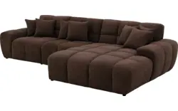 Goossens excellent loungebank kubus bruin stof - 8252711-gespiegeld-02