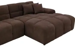 Goossens excellent loungebank kubus bruin stof - 8252711-gespiegeld-02