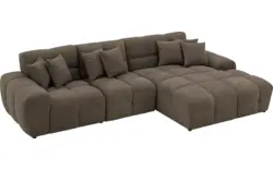 Goossens excellent loungebank kubus bruin stof - 8252712-gespiegeld-02