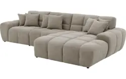 Goossens excellent loungebank kubus bruin stof - 8252713-gespiegeld-02