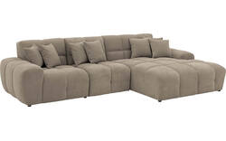 Goossens excellent loungebank kubus bruin stof - 8252714-gespiegeld-02