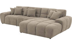 Goossens excellent loungebank kubus bruin stof - 8252714-gespiegeld-02