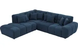 Goossens excellent hoekbank kubus blauw stof - 8252717-gespiegeld-02