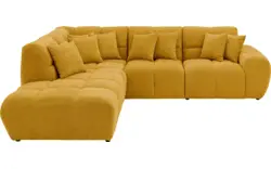 Goossens excellent hoekbank kubus geel stof - 8252724-gespiegeld-02