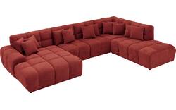 Goossens excellent u bank kubus rood stof - 8252731-goossens-excellent-kubus-bank-stof-rood-01