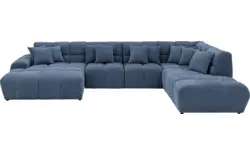 Stof fijn geweven blauw