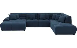 Stof fijn geweven donker blauw