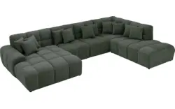 Goossens excellent u bank kubus groen stof - 8252736-goossens-excellent-kubus-bank-stof-groen-01