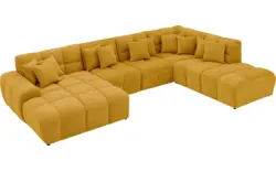 Goossens excellent u bank kubus geel stof - 8252740-goossens-excellent-kubus-bank-stof-geel-01