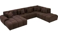 Goossens excellent u bank kubus bruin stof - 8252743-goossens-excellent-kubus-bank-stof-bruin-01