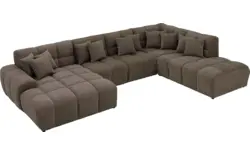 Goossens excellent u bank kubus bruin stof - 8252744-goossens-excellent-kubus-bank-stof-bruin-01