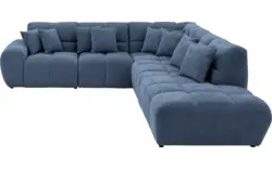 Stof fijn geweven blauw