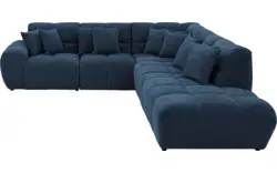 Stof fijn geweven donker blauw