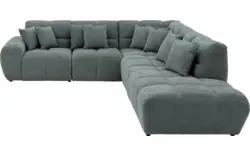 Goossens excellent hoekbank kubus groen stof - 8252750-goossens-excellent-kubus-bank-stof-groen-01